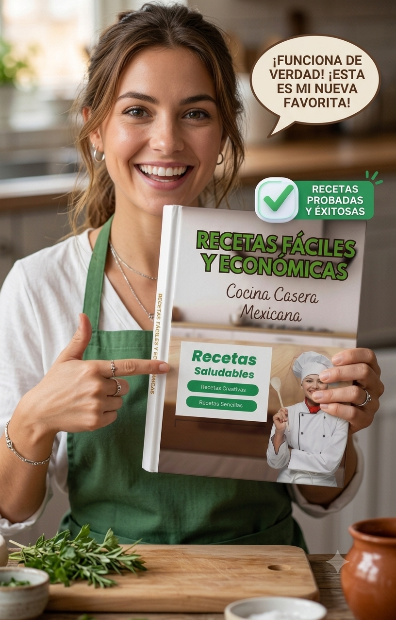 Mujer recomendando el recetario